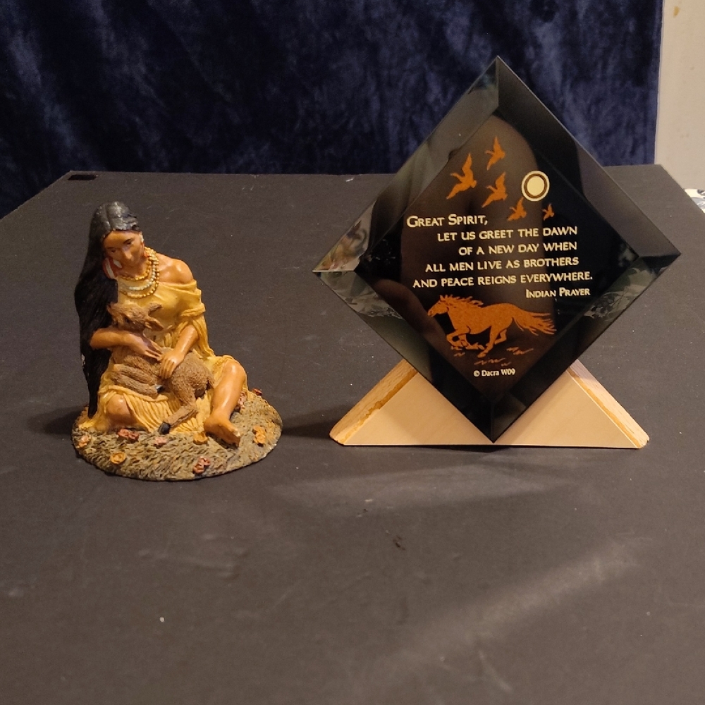 Decorative Figurine and Plaque Set